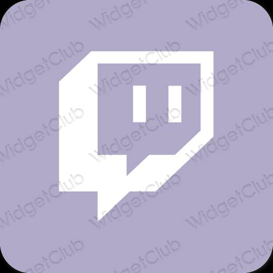 Estetické Fialová Twitch ikony aplikácií
