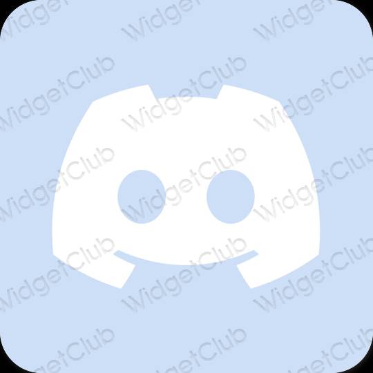 Estetsko pastelno modra discord ikone aplikacij