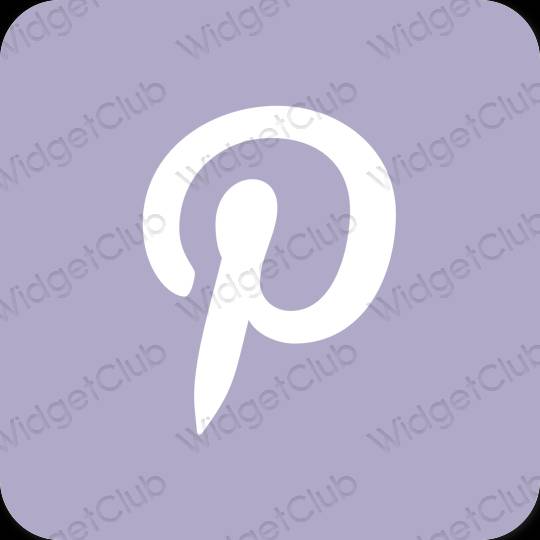 эстетический пурпурный Pinterest значки приложений