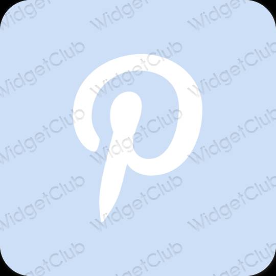 审美的 淡蓝色 Pinterest 应用程序图标