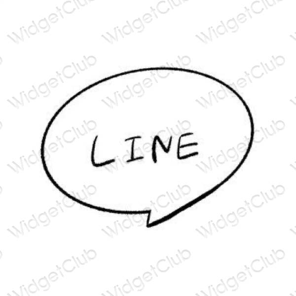 אייקוני אפליקציה LINE אסתטיים