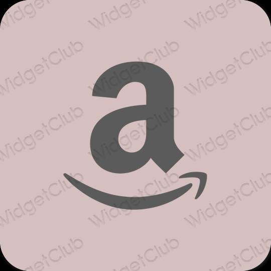 Estetik pastel pembe Amazon uygulama simgeleri