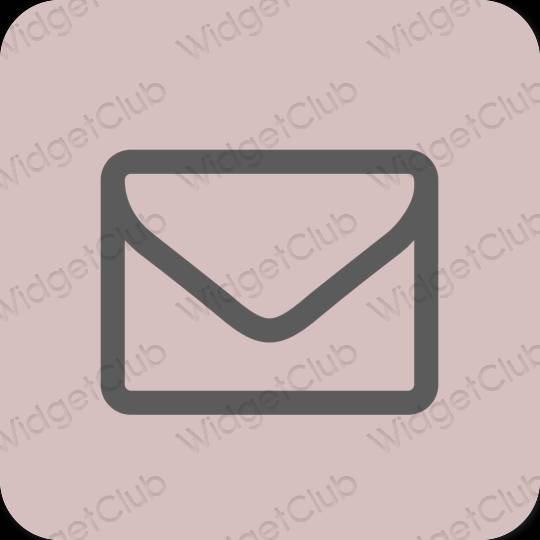 Æstetisk pastel pink Mail app ikoner