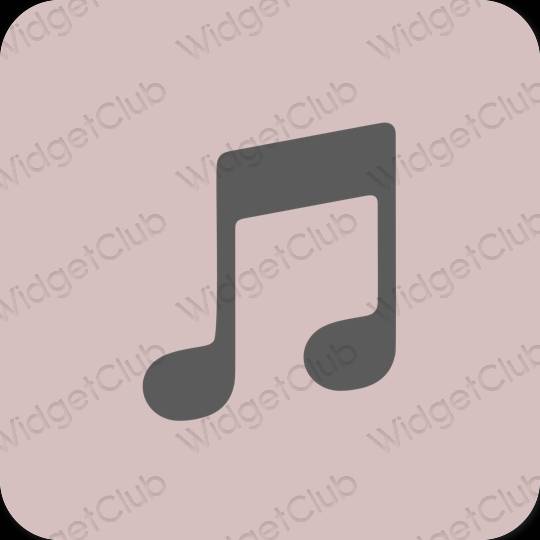 Естетичен розово Music икони на приложения