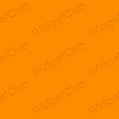 Estetinis oranžinė Safari programėlių piktogramos