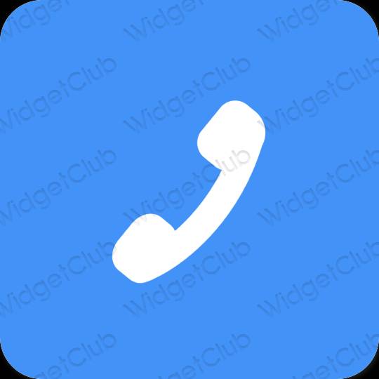 Estetický modrý Phone ikony aplikací