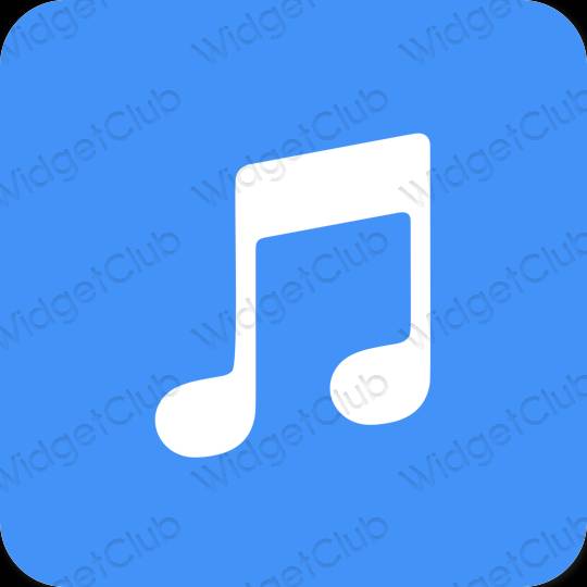 Esthétique bleu Music icônes d'application