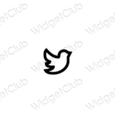 Esthetische Twitter app-pictogrammen