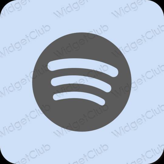 审美的 淡蓝色 Spotify 应用程序图标