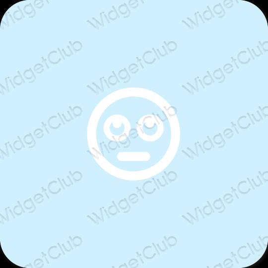 Estetisk pastellblå Weather app ikoner