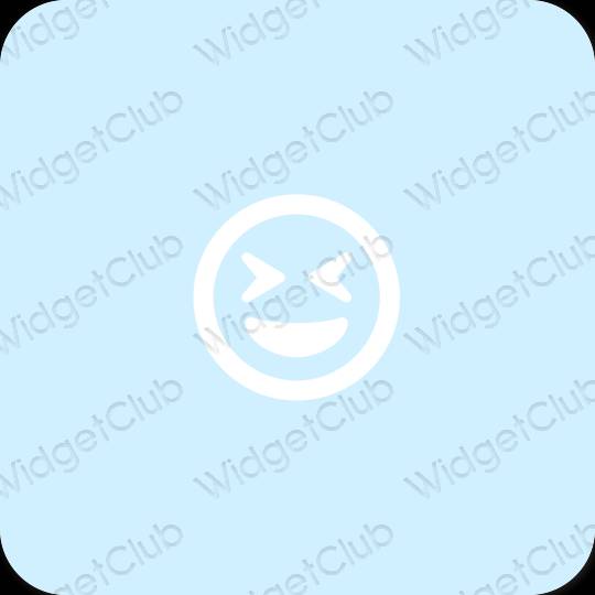 Ästhetisch pastellblau Tver App-Symbole