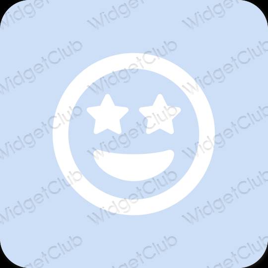 Ästhetisch pastellblau Tver App-Symbole