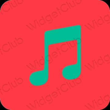Estetyka fioletowy Music ikony aplikacji