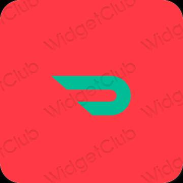 Estético roxo Doordash ícones de aplicativos