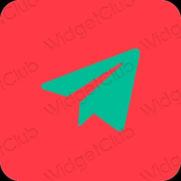Естетичен лилаво Telegram икони на приложения