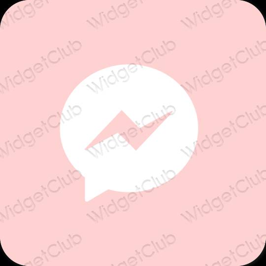 Aesthetic pink Messenger app icons
