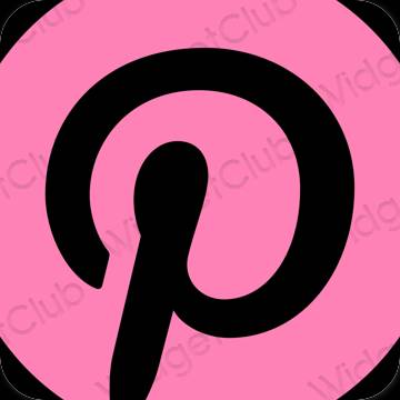 សោភ័ណ ពណ៌ស្វាយ Pinterest រូបតំណាងកម្មវិធី