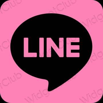 Æstetisk lilla LINE app ikoner