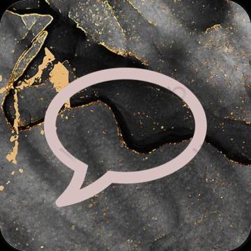 Stijlvol pastelroze Messages app-pictogrammen