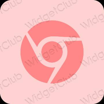 Естетичен розово Chrome икони на приложения