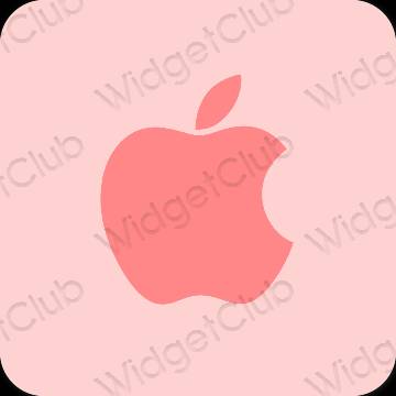 Æstetisk lyserød Apple Store app ikoner