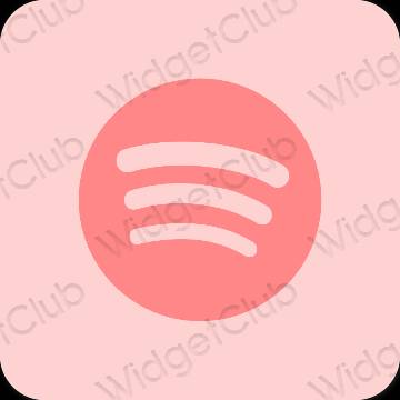 Aesthetic pink Spotify app icons