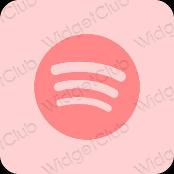 Estetski ružičasta Spotify ikone aplikacija