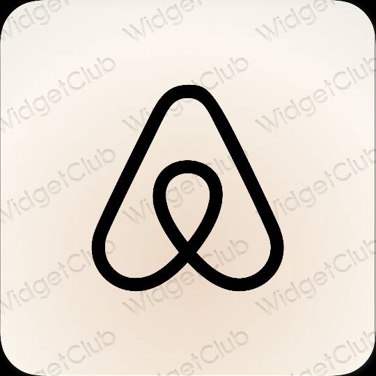 Ästhetische Airbnb App-Symbole