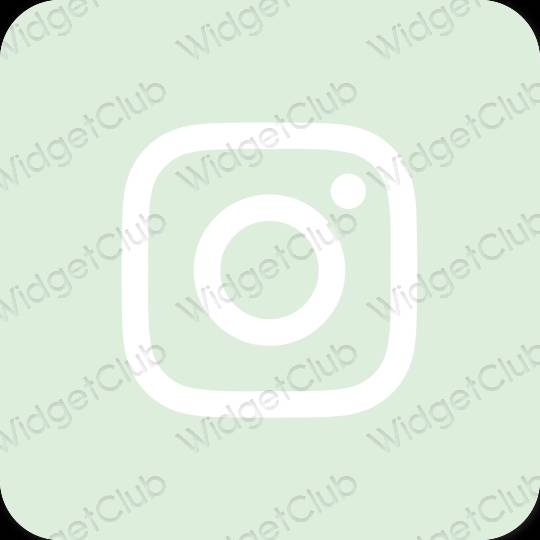 Ästhetisch grün Instagram App-Symbole