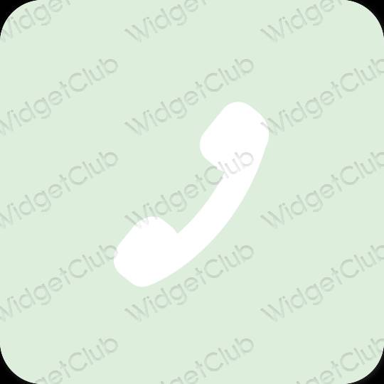 Estetico verde Phone icone dell'app