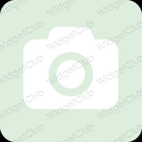 Estetické zelená Camera ikony aplikácií