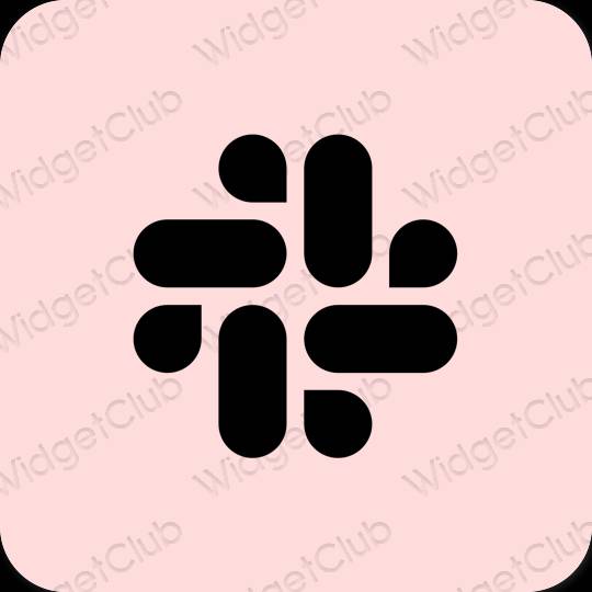 Æstetisk lyserød Slack app ikoner