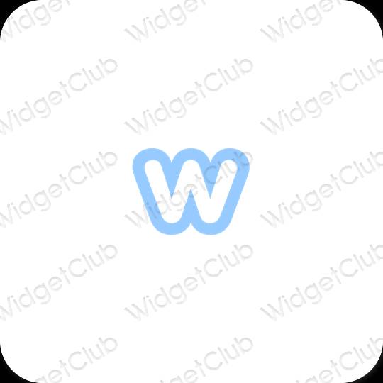 Pictograme pentru aplicații Weebly estetice