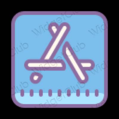 Estetyka fioletowy AppStore ikony aplikacji