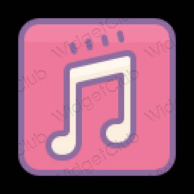 紫 Apple Music おしゃれアイコン画像素材