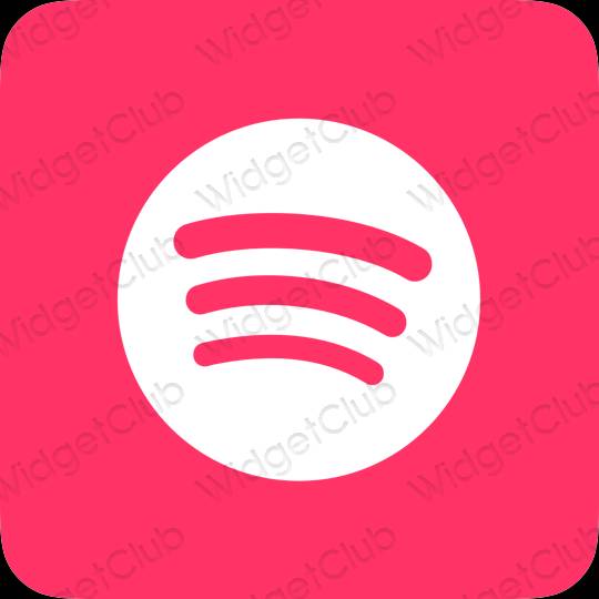 زیبایی شناسی رنگ بنفش Spotify آیکون های برنامه