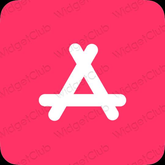 Estetico rosa fluo AppStore icone dell'app