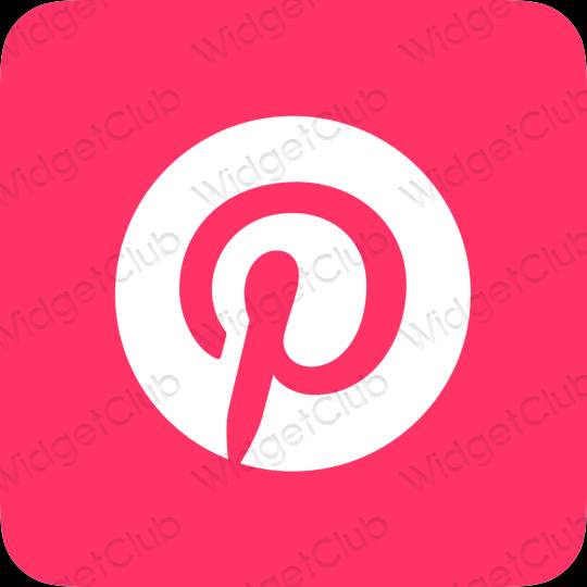Aesthetic purple Pinterest app icons