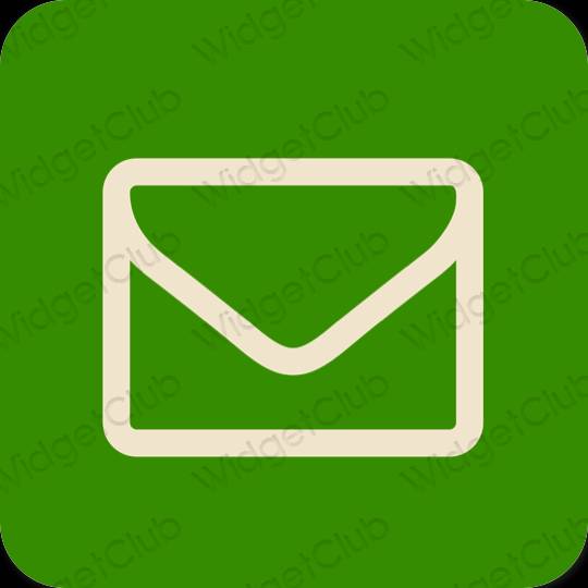 Ästhetisch grün Mail App-Symbole