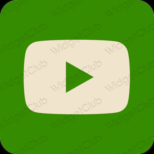Estetyka Zielony Youtube ikony aplikacji