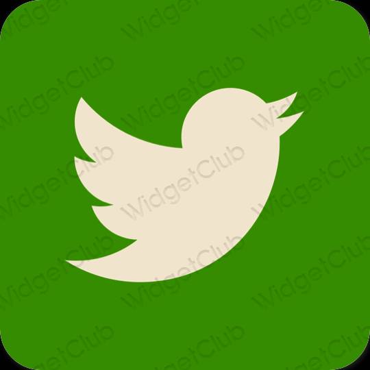 審美的 綠色 Twitter 應用程序圖標