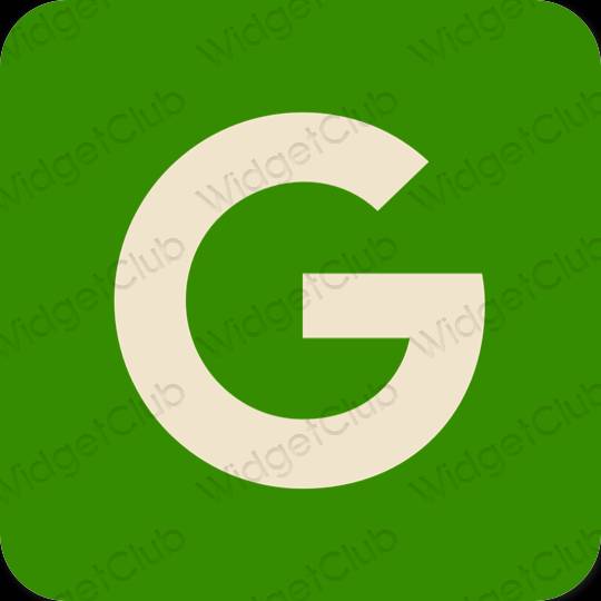 Estetické zelená Google ikony aplikácií