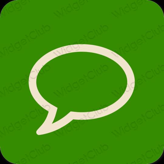 Estetis hijau Messages ikon aplikasi