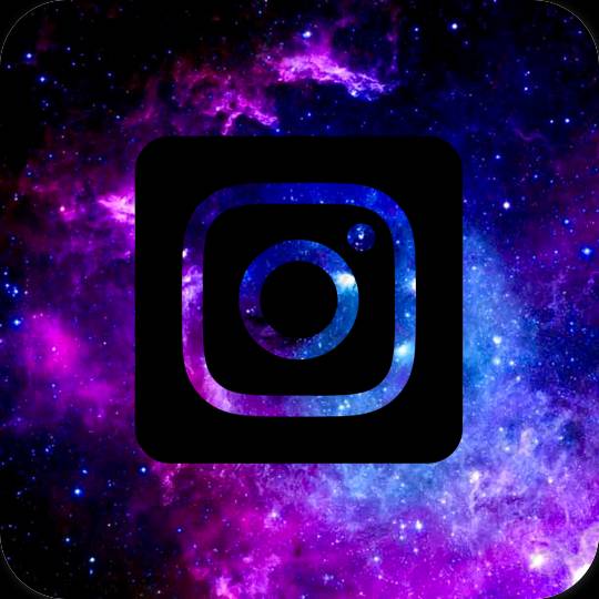 Estetski crno Instagram ikone aplikacija