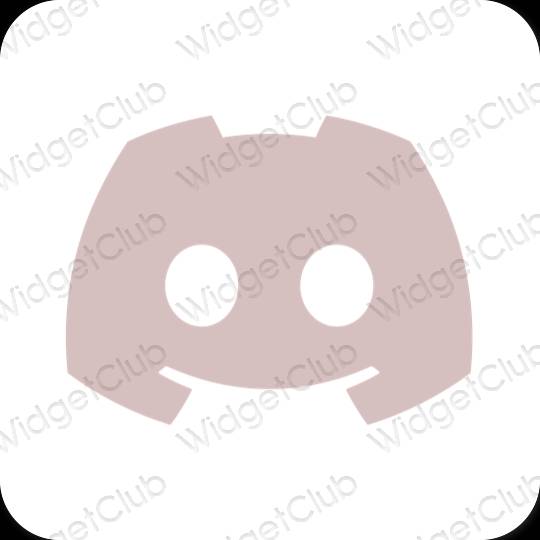 Estetsko pastelno roza discord ikone aplikacij