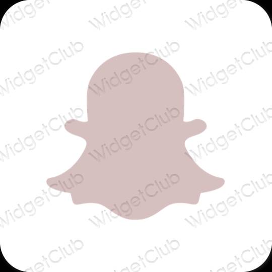 Aesthetic pink snapchat app icons