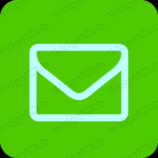 Estetinis žalias Mail programėlių piktogramos