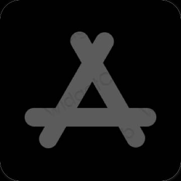 미적인 검은색 AppStore 앱 아이콘