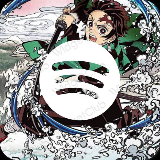 Spotify おしゃれアイコン画像素材