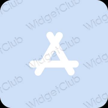 эстетический пастельно-голубой AppStore значки приложений